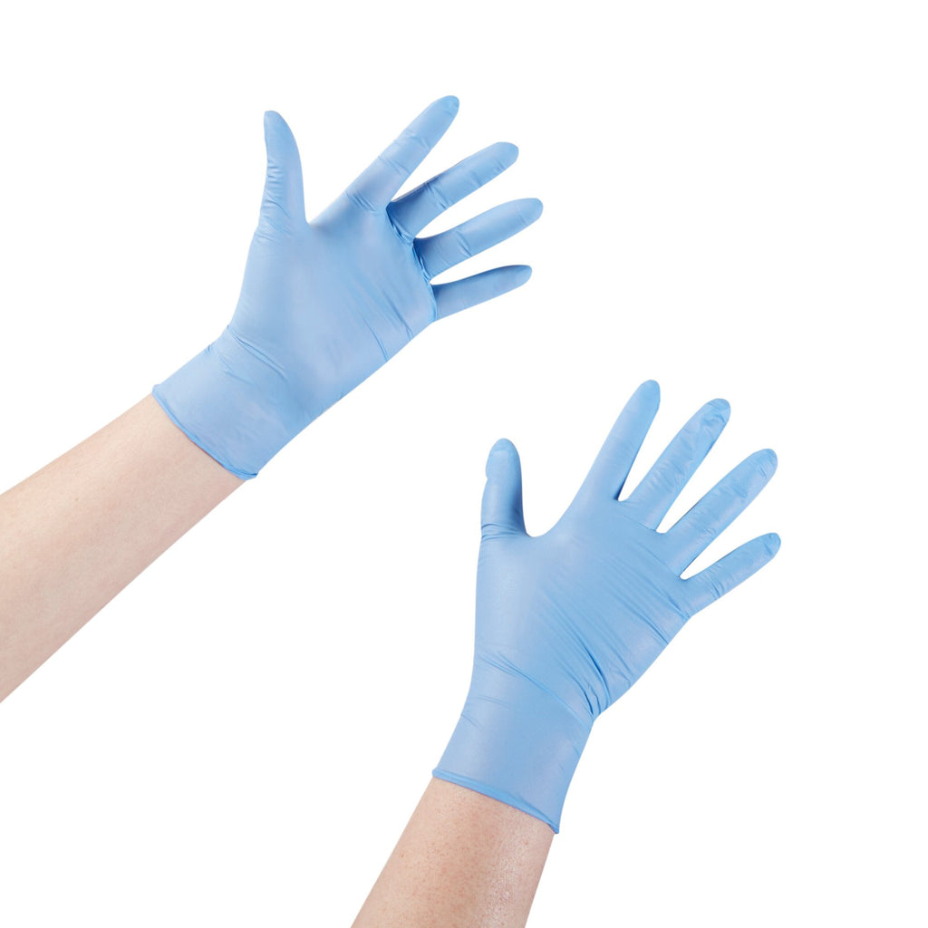 McKesson Confiderm® STR Nitrile Exam Glove, Medium, Blue 14-6NSTR4