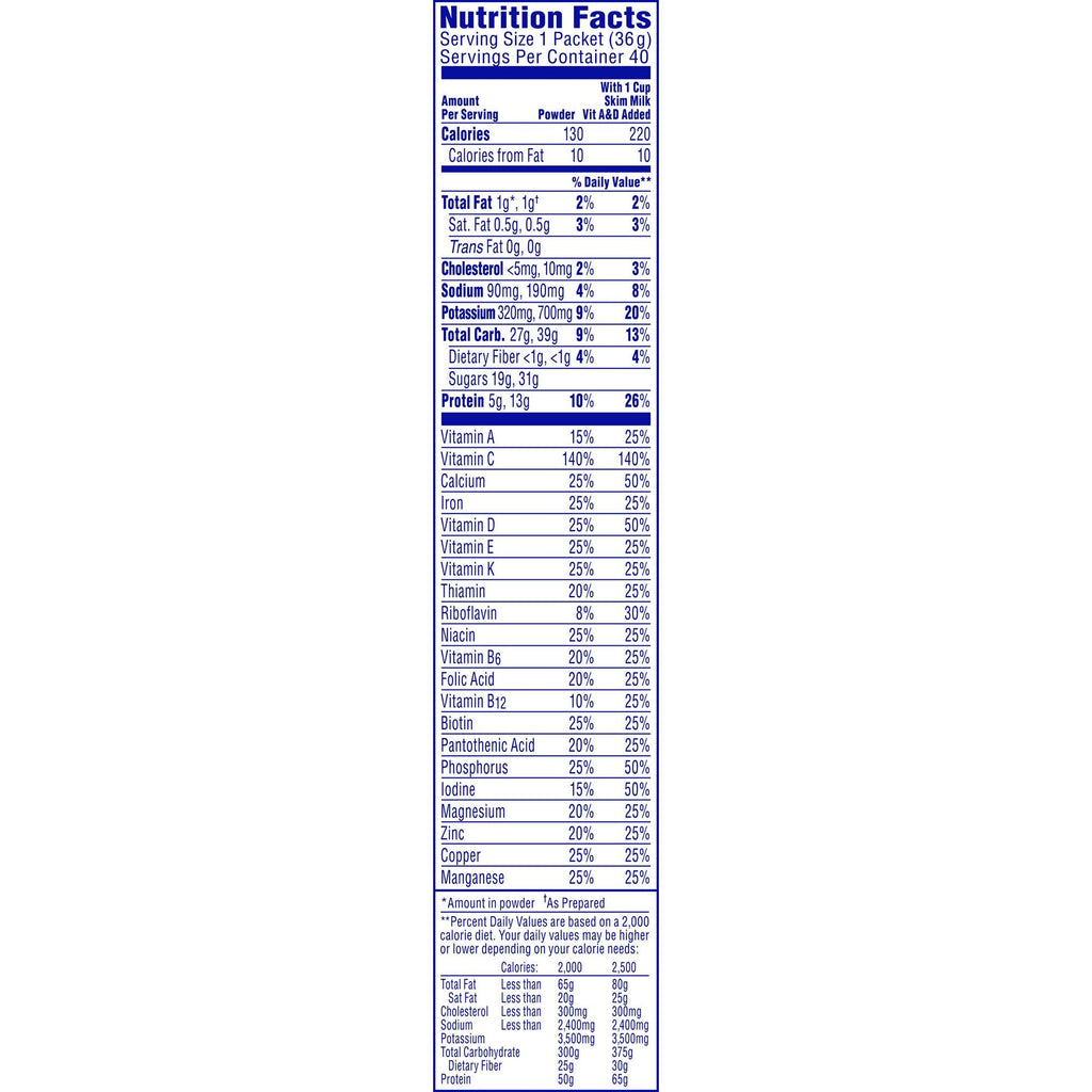 Carnation Breakfast Essentials® Chocolate Nutritional Drink 10050000530325