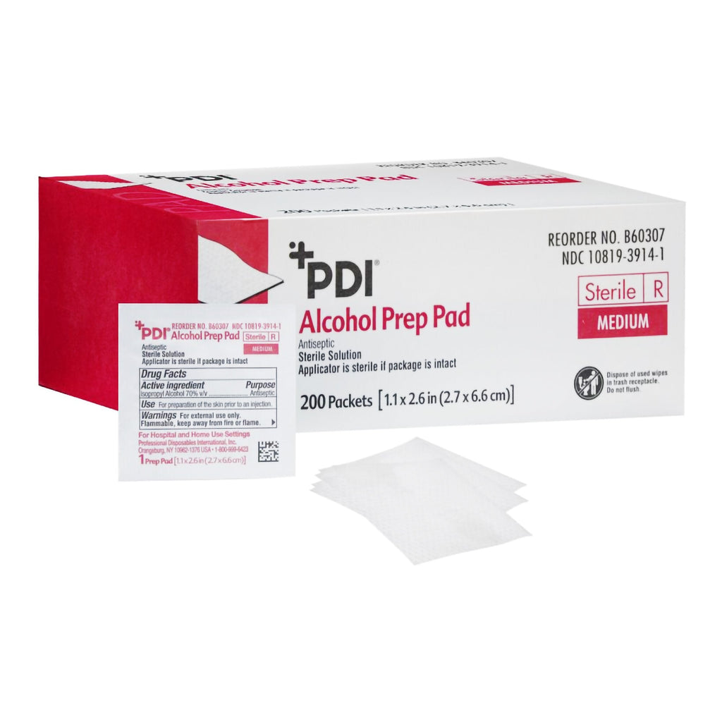PDI® Alcohol Prep Pad, 2 x 2 Inch B60307