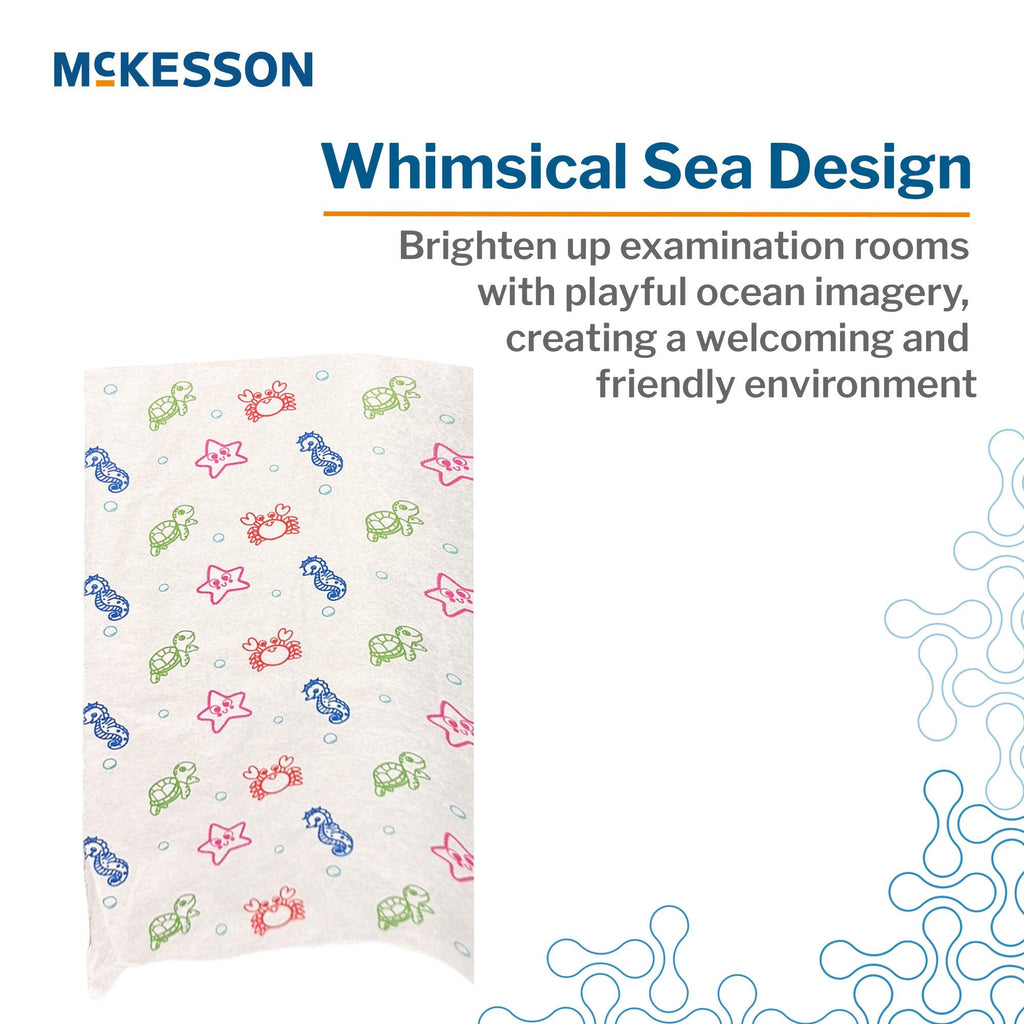 Table Paper McKesson 21 Inch Width 125 Foot Length Print (Sea Friends) Crepe 143-21125SC