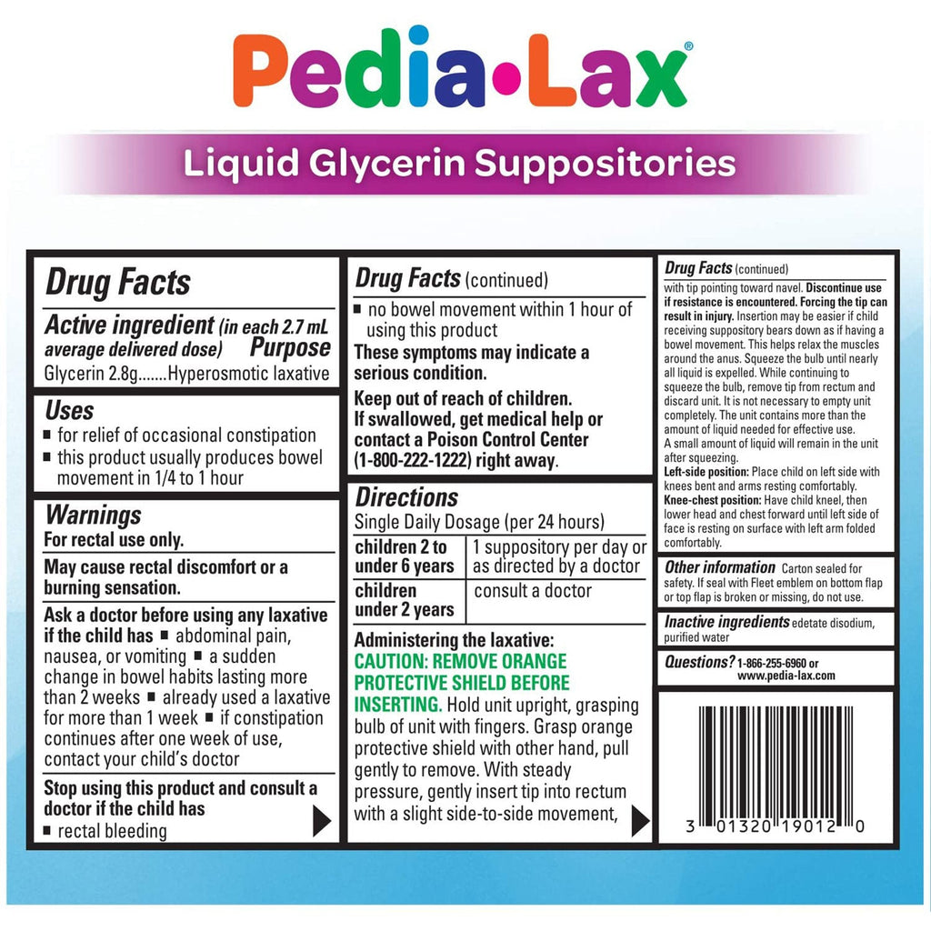 Pedia-Lax® Glycerin Laxative 00132019012