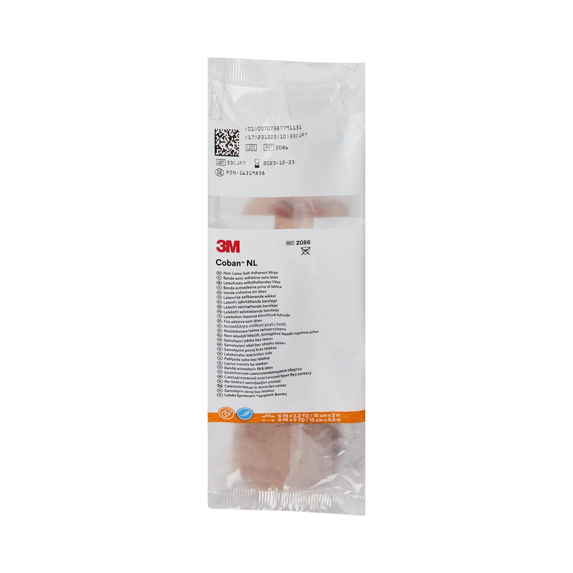 3M™ Coban™ LF Self-adherent Closure Cohesive Bandage, 6 Inch x 5 Yard 2086