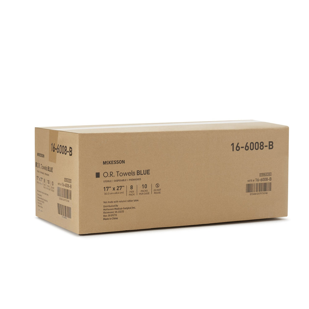 McKesson Sterile Blue O.R. Towel, 17 x 27 Inch 16-6008-B