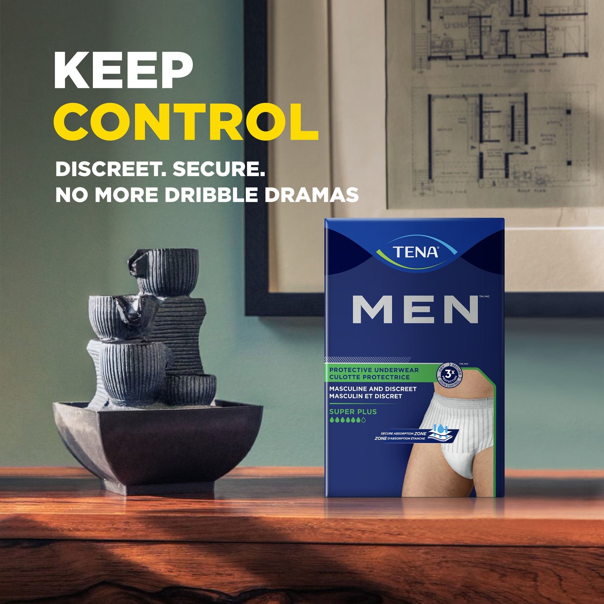 Tena® Men™ Super Plus Protective Underwear, Small / Medium 81780