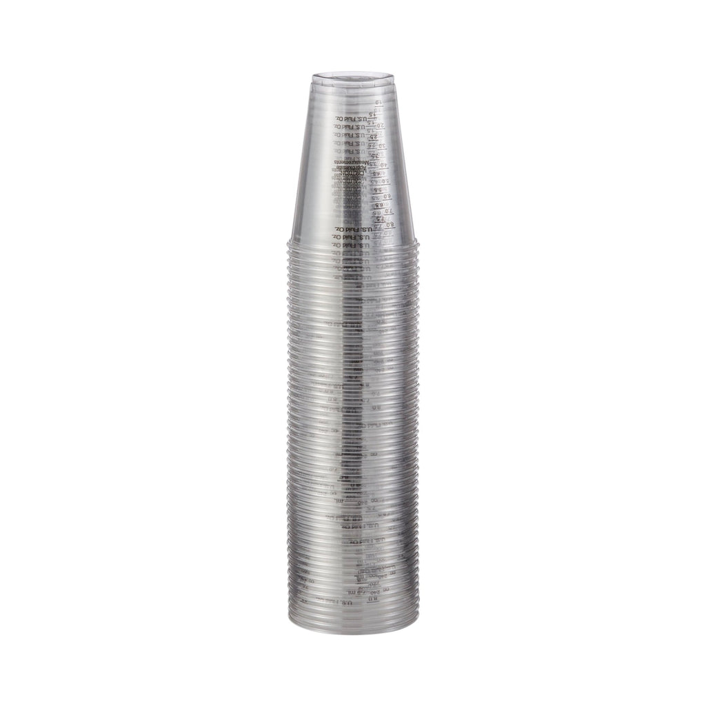 Solo Graduated Drinking Cup, Ultra Clear, 10 oz, Clear Plastic, Disposable TP10DGM