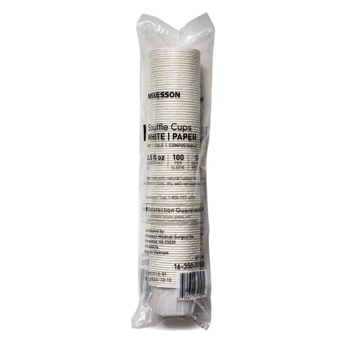 3.5 oz. Paper Souffle Cup White Disposable 16-350-2050