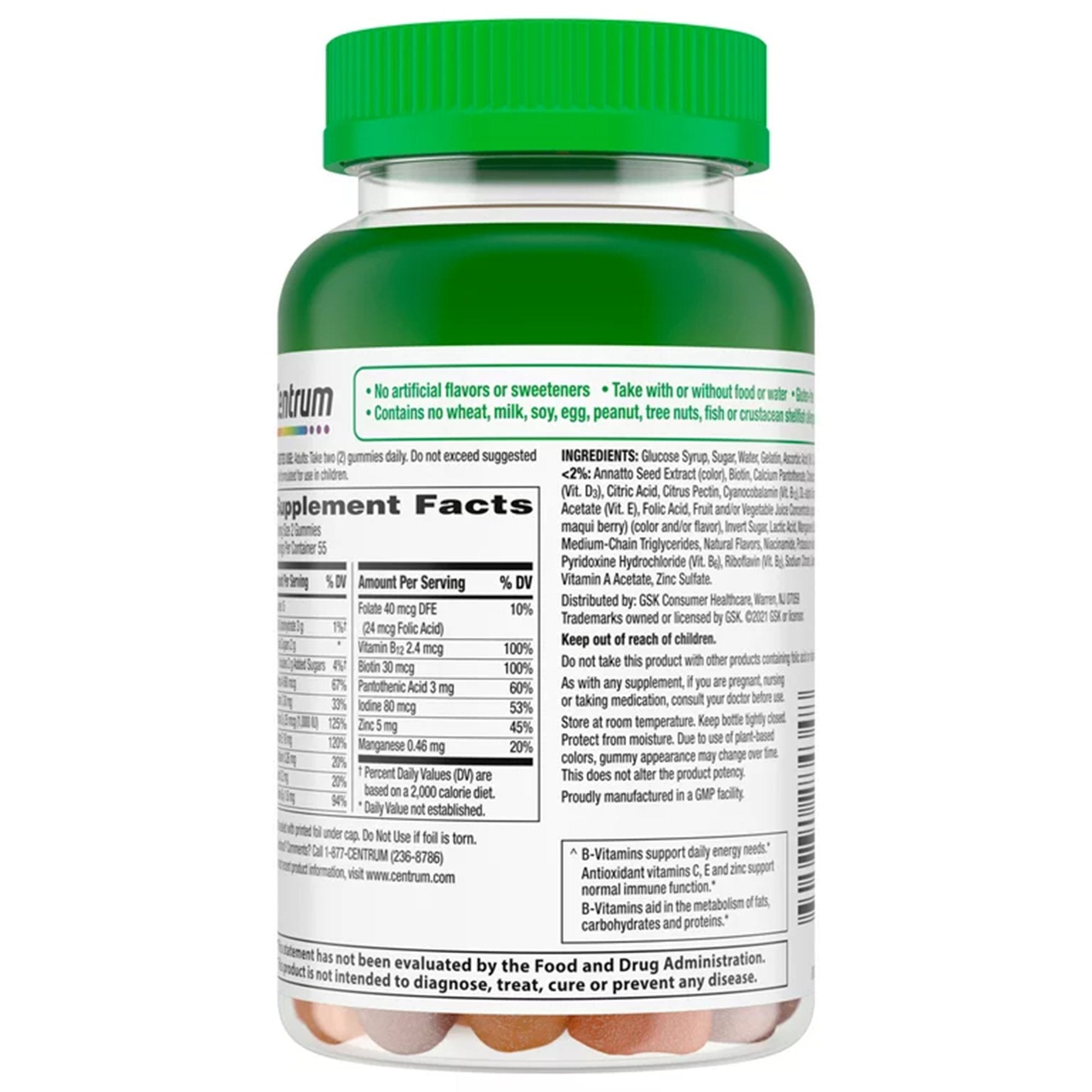 Centrum MultiGummies Adults Assorted Natural Fruit Flavors 30573128434