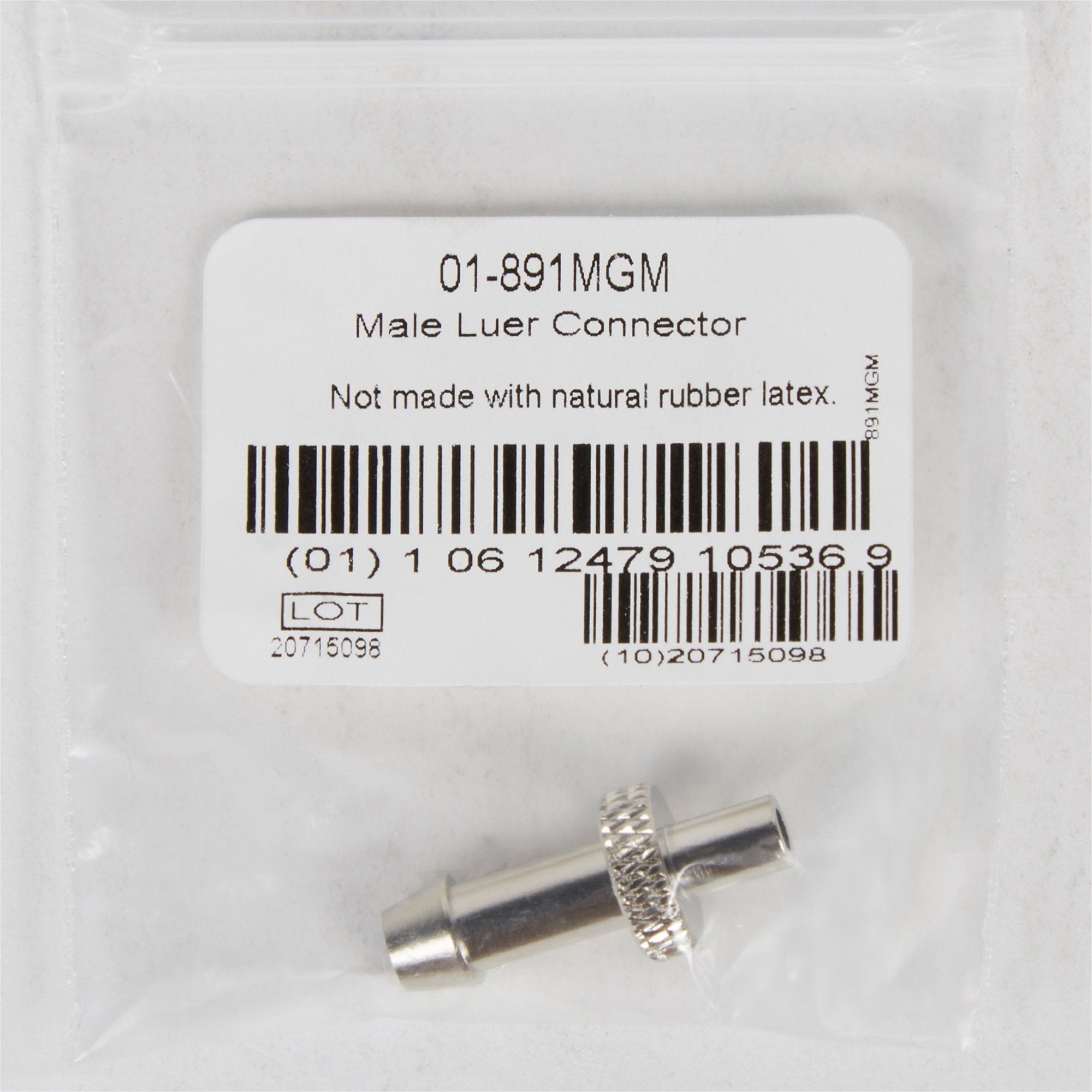 entrust™ Performance Plus Male Blood Pressure Unit Tube Luer Connector 01-891MGM