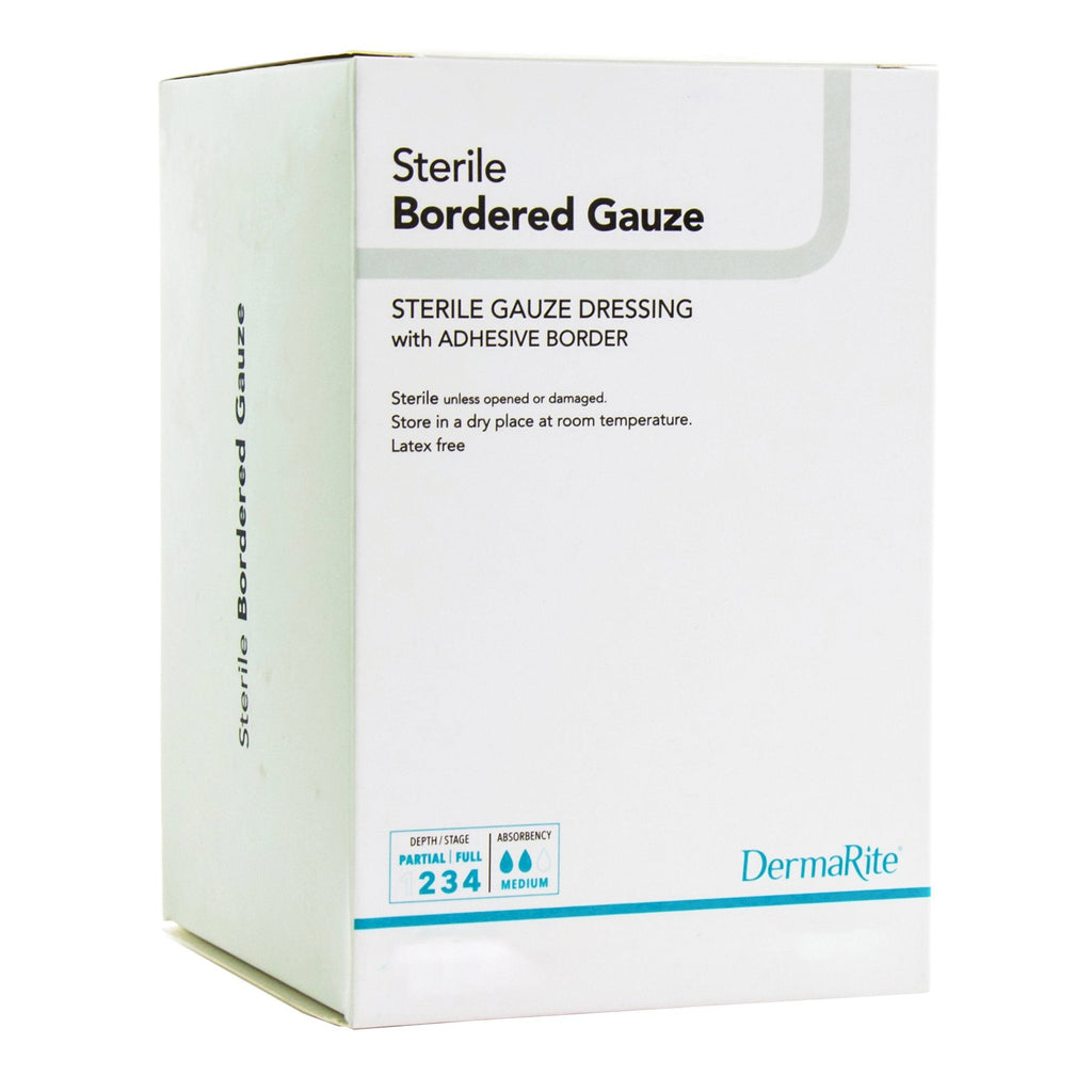 DermaRite® Sterile Gauze Adhesive Dressing, 4 x 10 Inch 11410