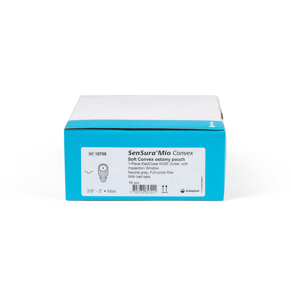 SenSura® Mio Convex 1-Piece Opaque Ostomy Pouch, 10 – 50mm Stomas 16706