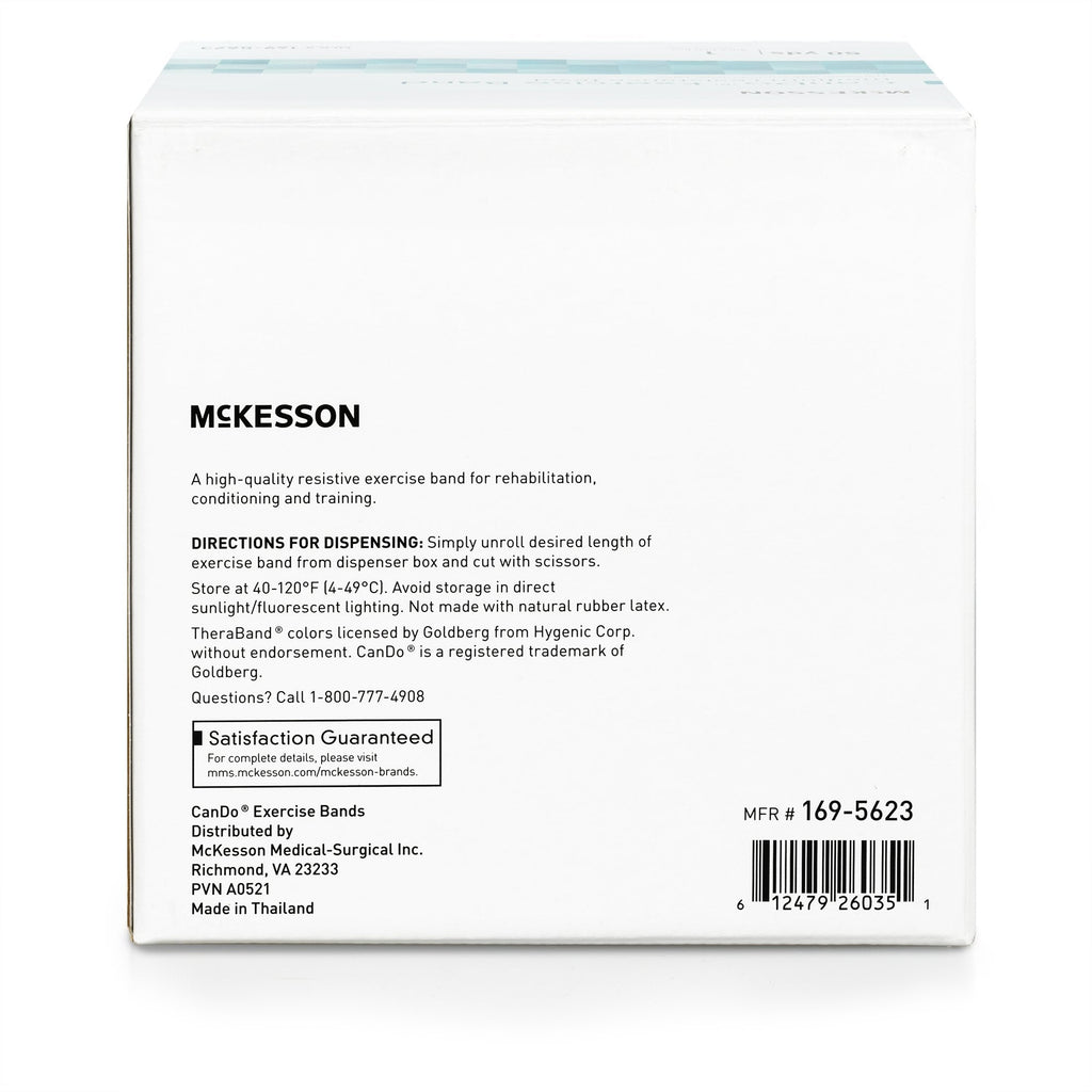 McKesson CanDo® Exercise Medium Resistance Band, Green, 5 Inch x 50 Yard 169-5623