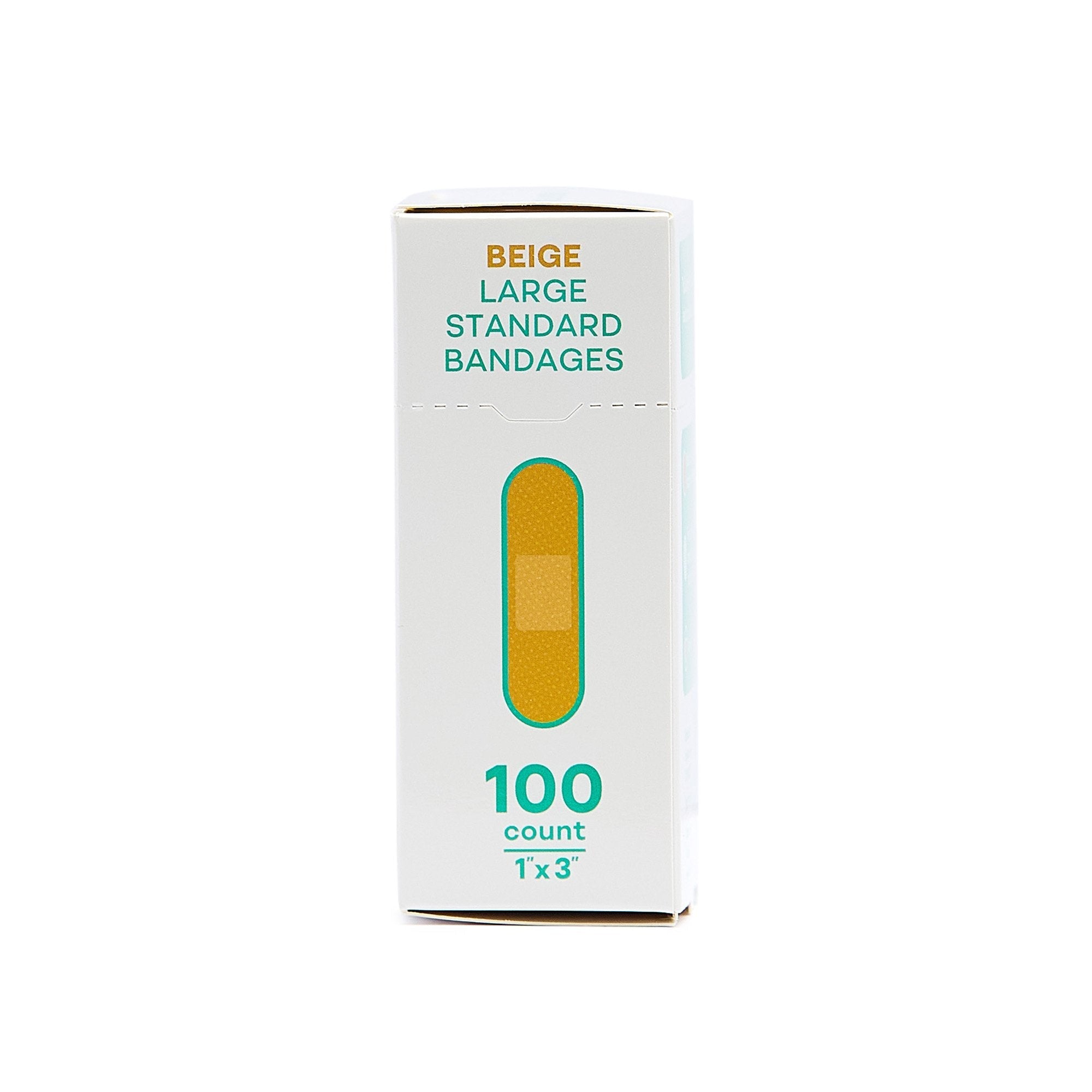 Tru-Colour Skin Tone Shade Fabric Bandage Adhesive Strips – Beige, 1 x 3 Inch TCB-ALS100