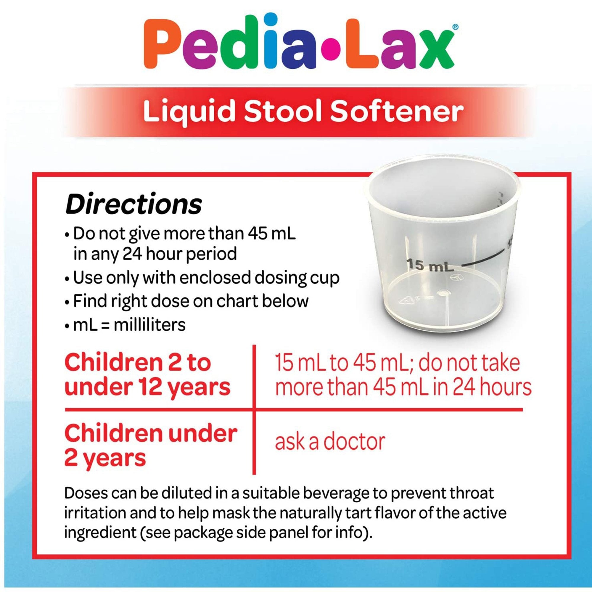 Pedia-Lax® Liquid Stool Softener Berry Flavor 30132000106