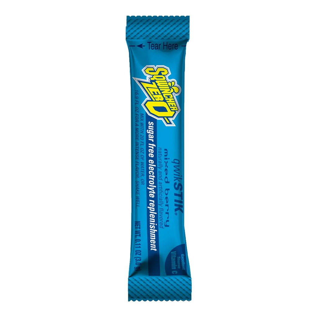 Sqwincher® Quik Stik® Zero Mixed Berry Electrolyte Replenishment Drink Mix 159060101