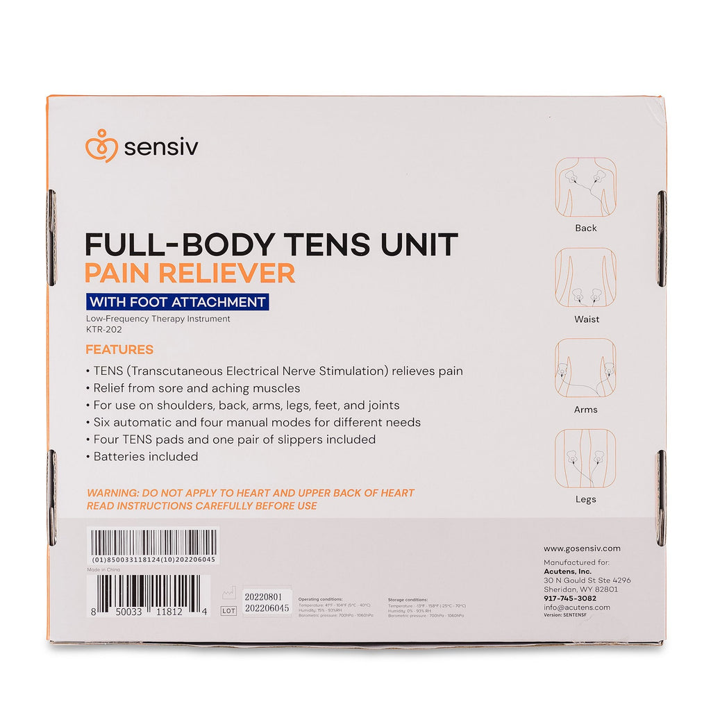 Sensiv Full-Body TENS Pain Relief Therapy with Foot Attachment SENTENSF