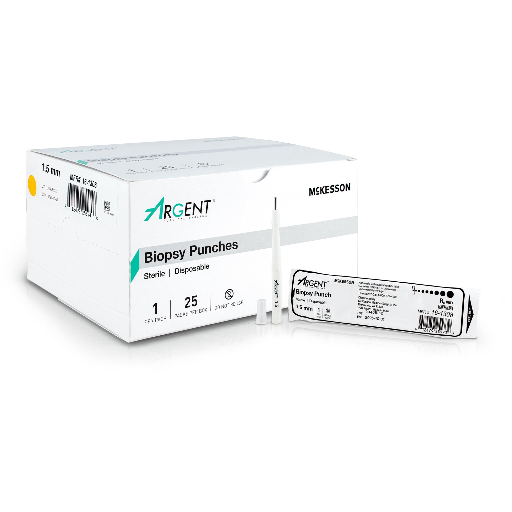 Biopsy Punch McKesson Argent™ Dermal 1.5 mm 16-1308