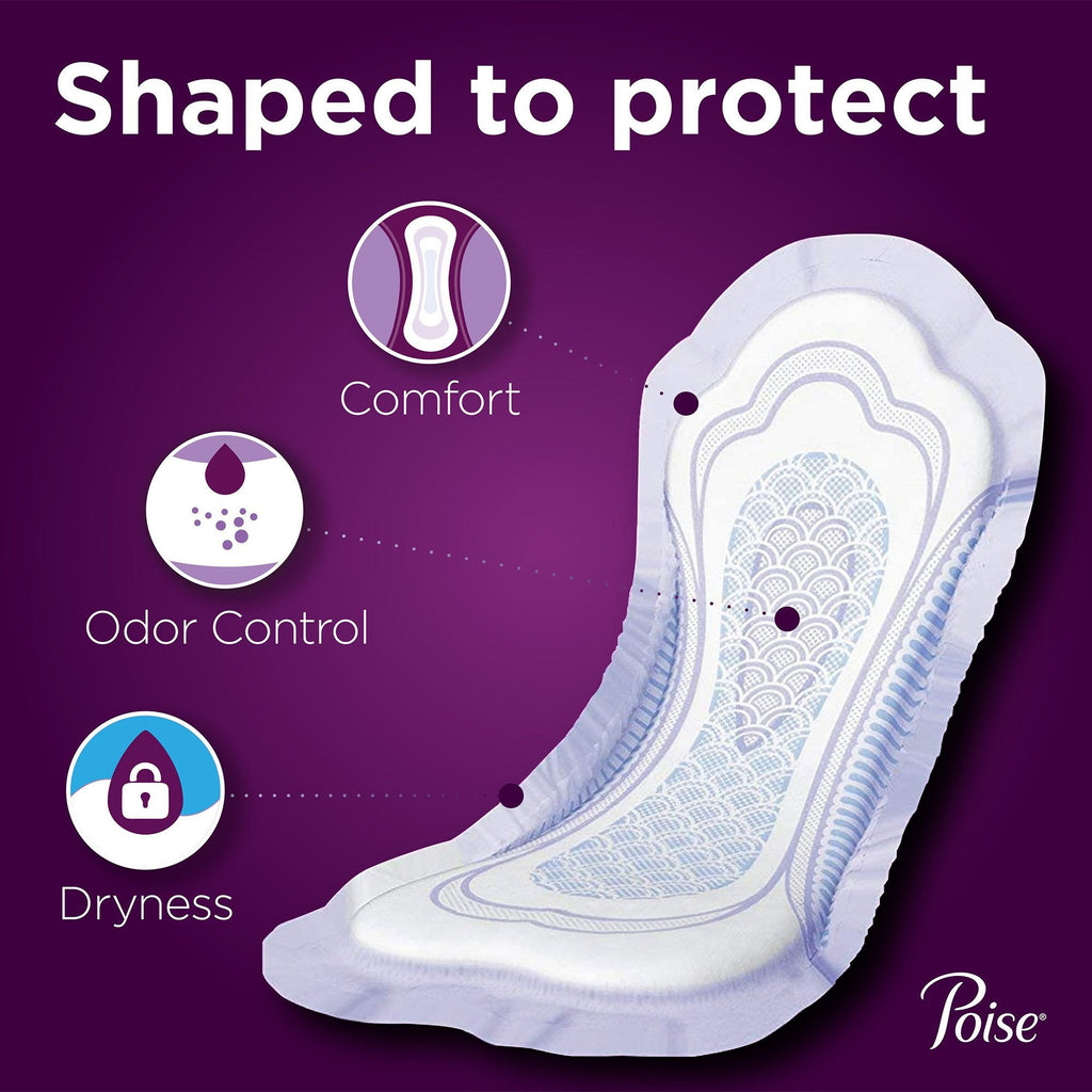 Poise® Bladder Control Pad, Long, Light Absorbency, Absorb-Loc Core, Female 48536