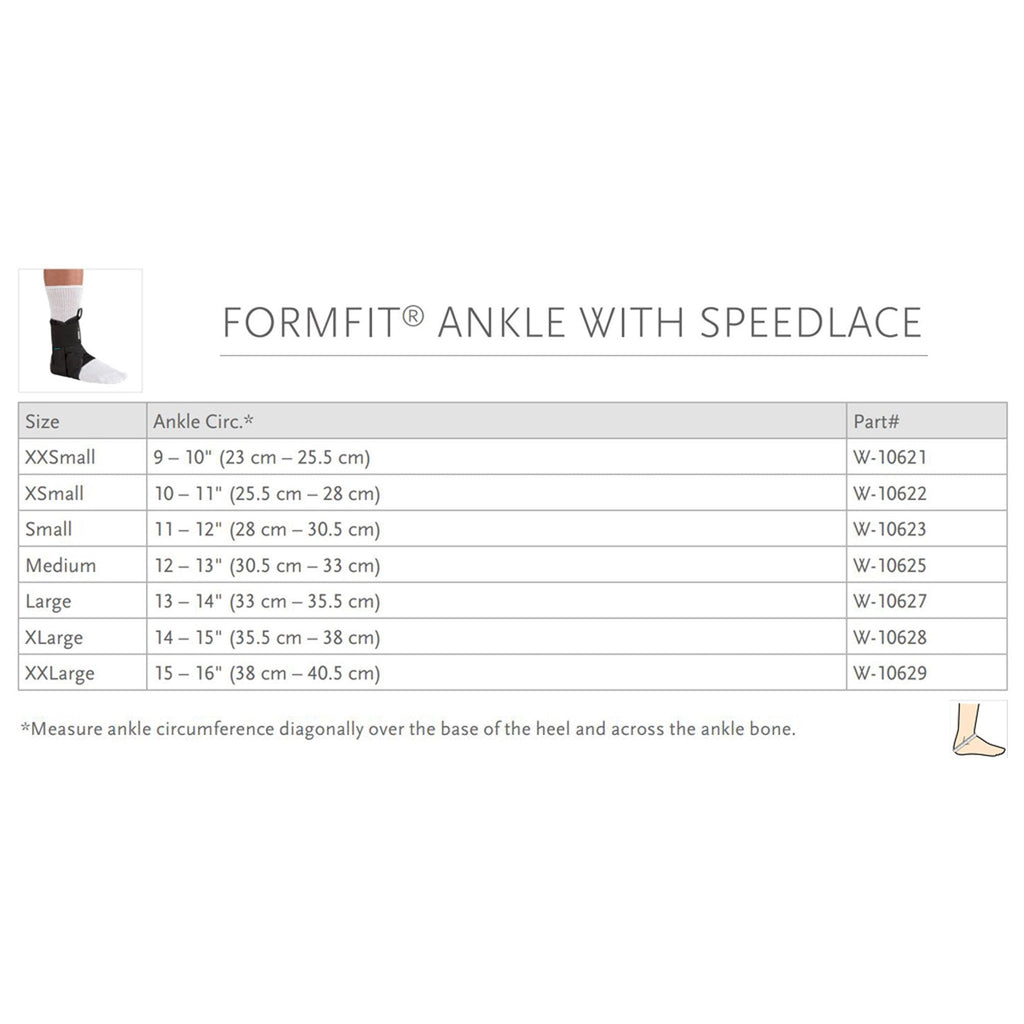 Ossur® Formfit® Low Profile Ankle Brace with Speed Lace, Medium W-10625
