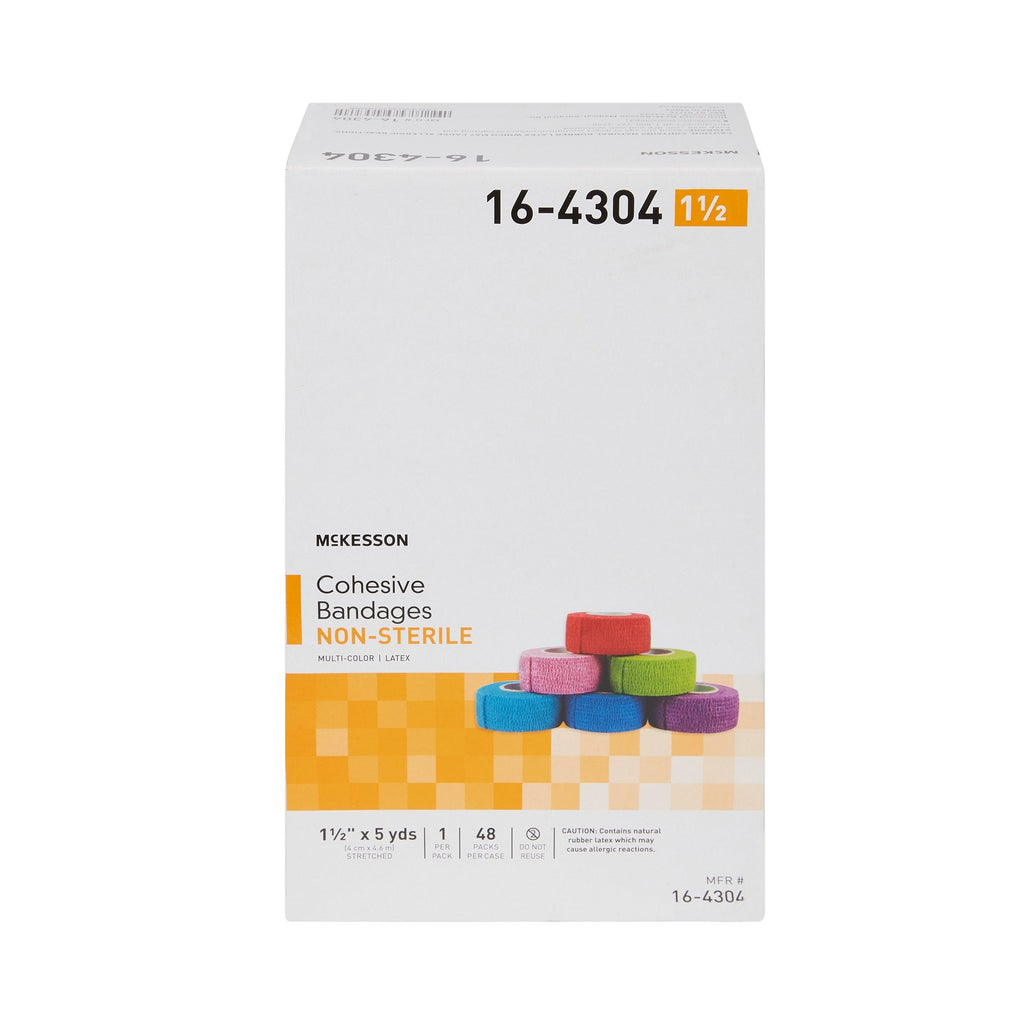 McKesson Self-adherent Closure Cohesive Bandage, 1-1/2 Inch x 5 Yard 16-4304