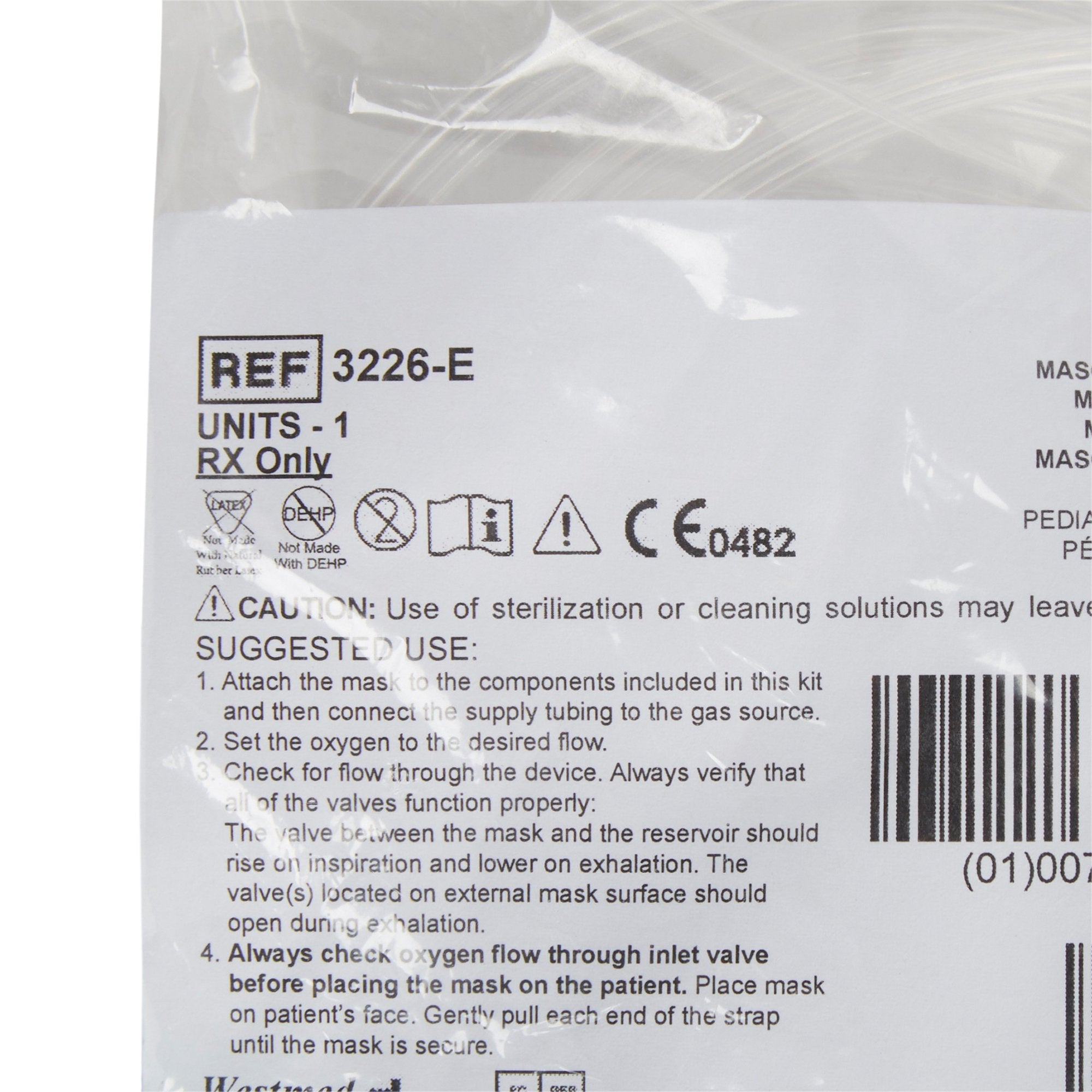 McKesson Nonrebreather Oxygen Mask, Pediatric 3226E