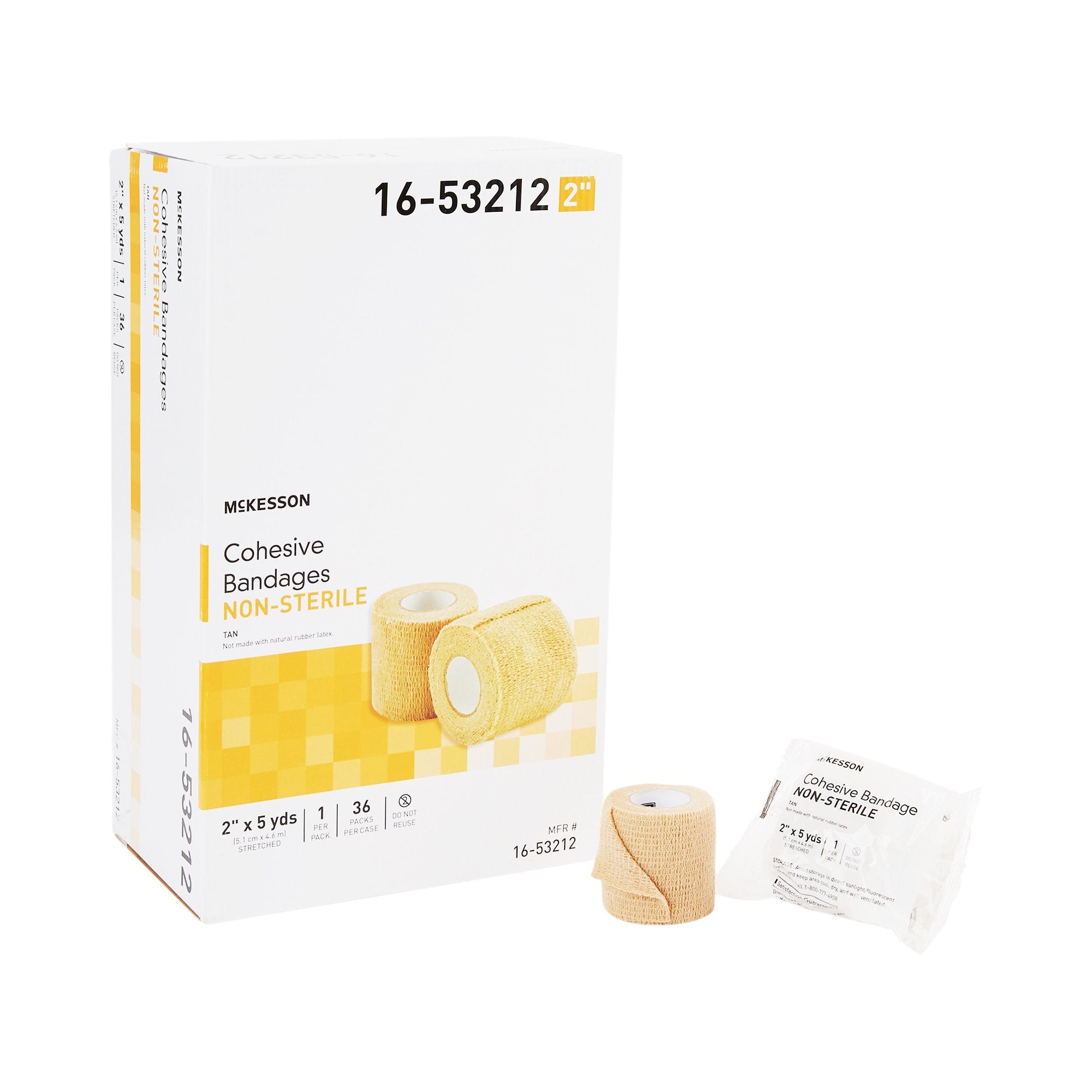 McKesson Self-adherent Closure Cohesive Bandage, 2 Inch x 5 Yard 16-53212