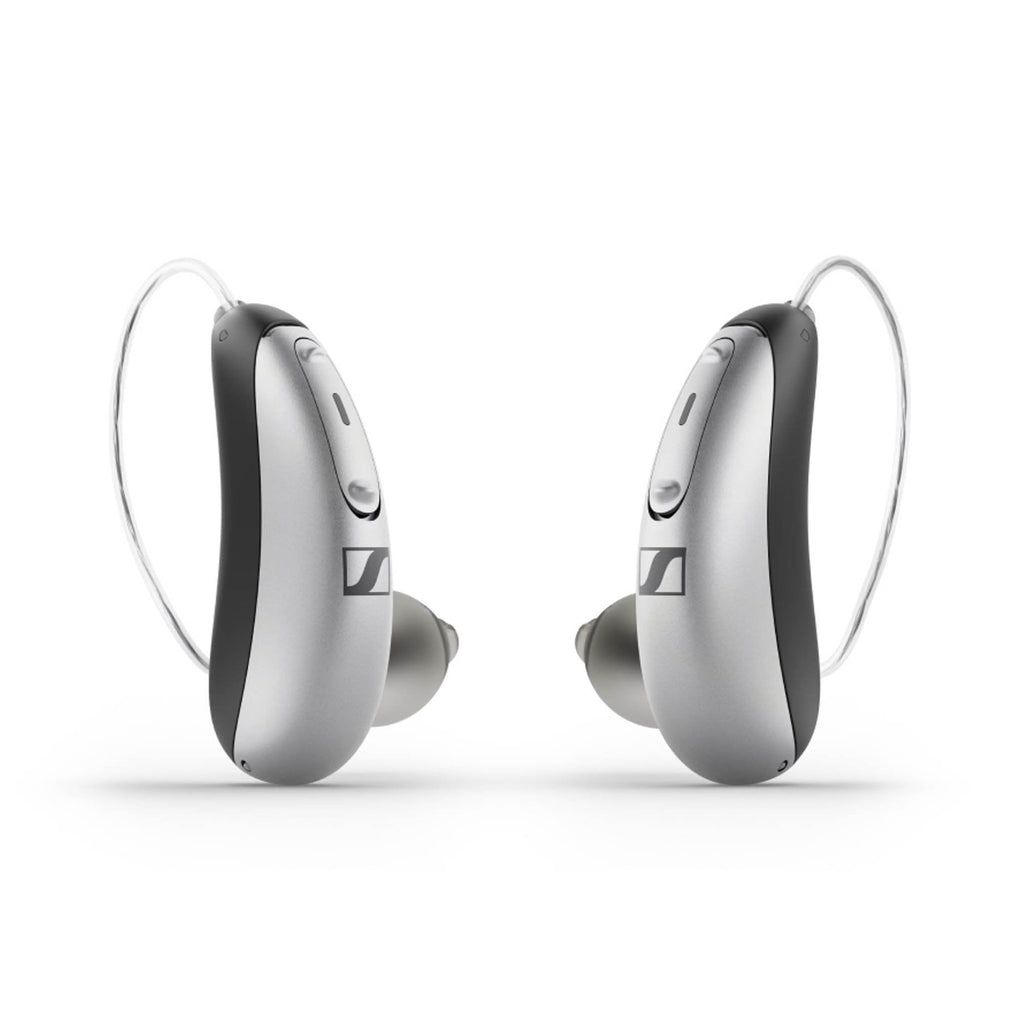 Sennheiser All-Day Clear OTC Hearing Aid, Silver/Black 051-5046-AB