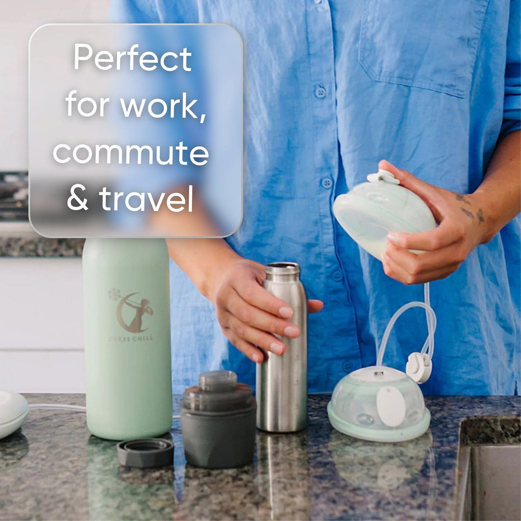 Ceres Chill OG Stainless Steel Breast Milk Chiller Container, White CC-1-BC-L-WH