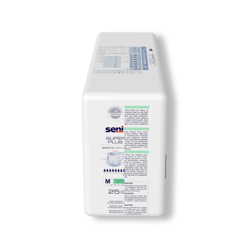 Seni® Super Plus Overnight Heavy to Severe Absorbency Incontinence Brief, Medium S-ME25-BP1