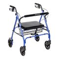 McKesson Bariatric Blue Folding Steel Four-Wheel Rollator 146-10215BL-1