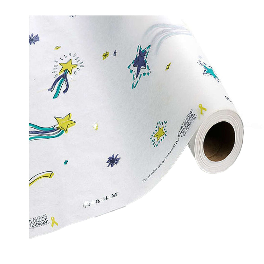 Stars of Hope® Crepe Table Paper, 21 Inch x 125 Foot, White 50169