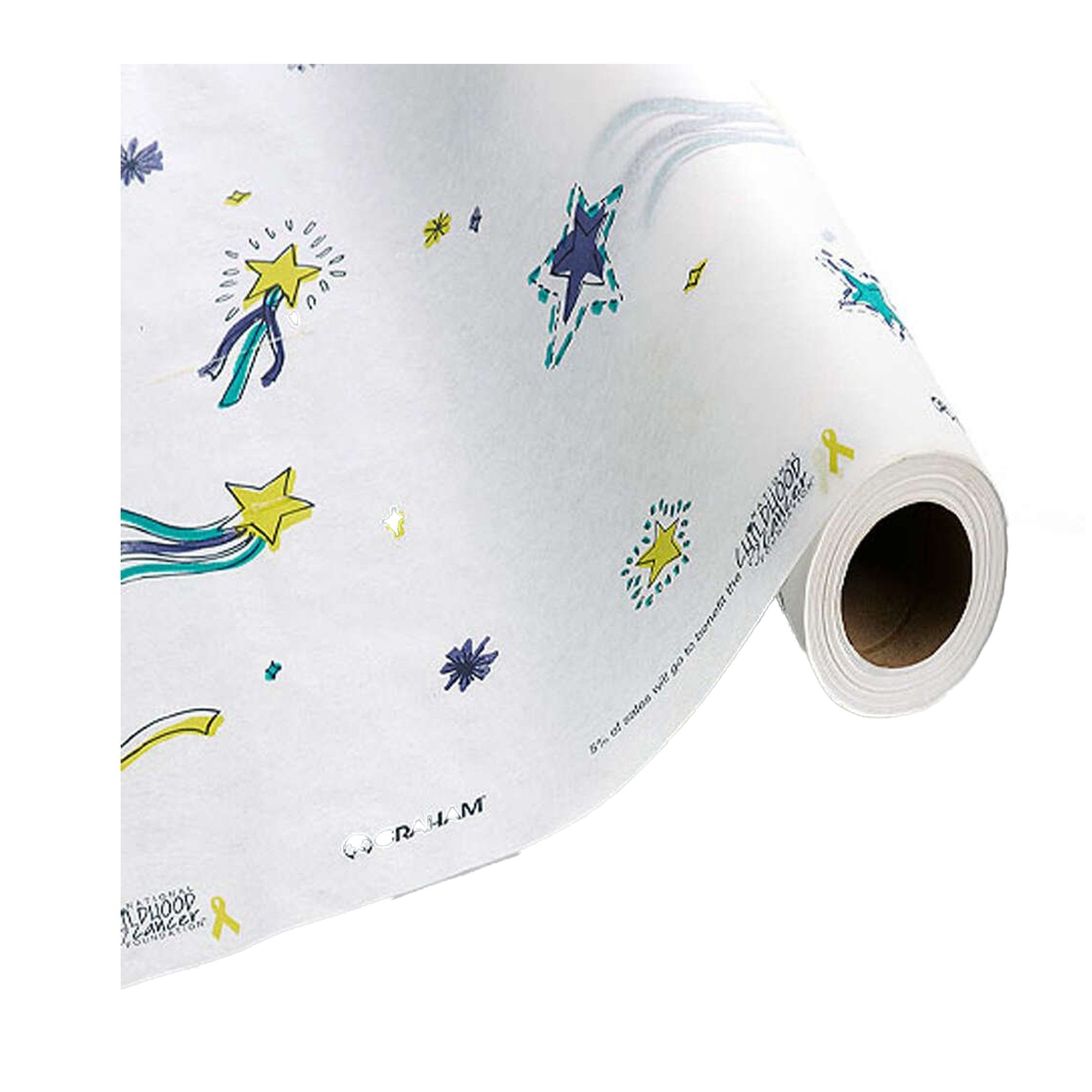 Stars of Hope® Crepe Table Paper, 21 Inch x 125 Foot, White 50169