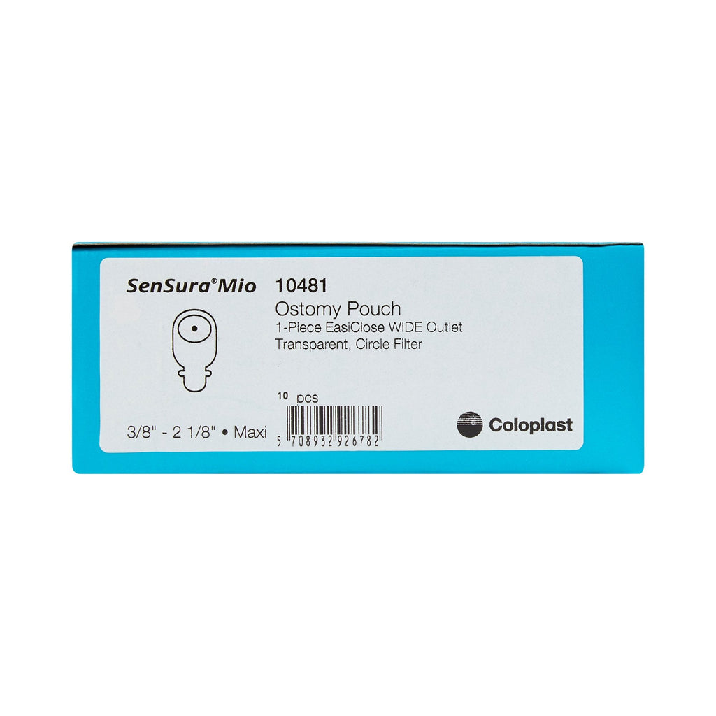 SenSura® Mio Flat 1-Piece Transparent Ostomy Pouch, Trim to fit 10 – 55mm Stomas 10481