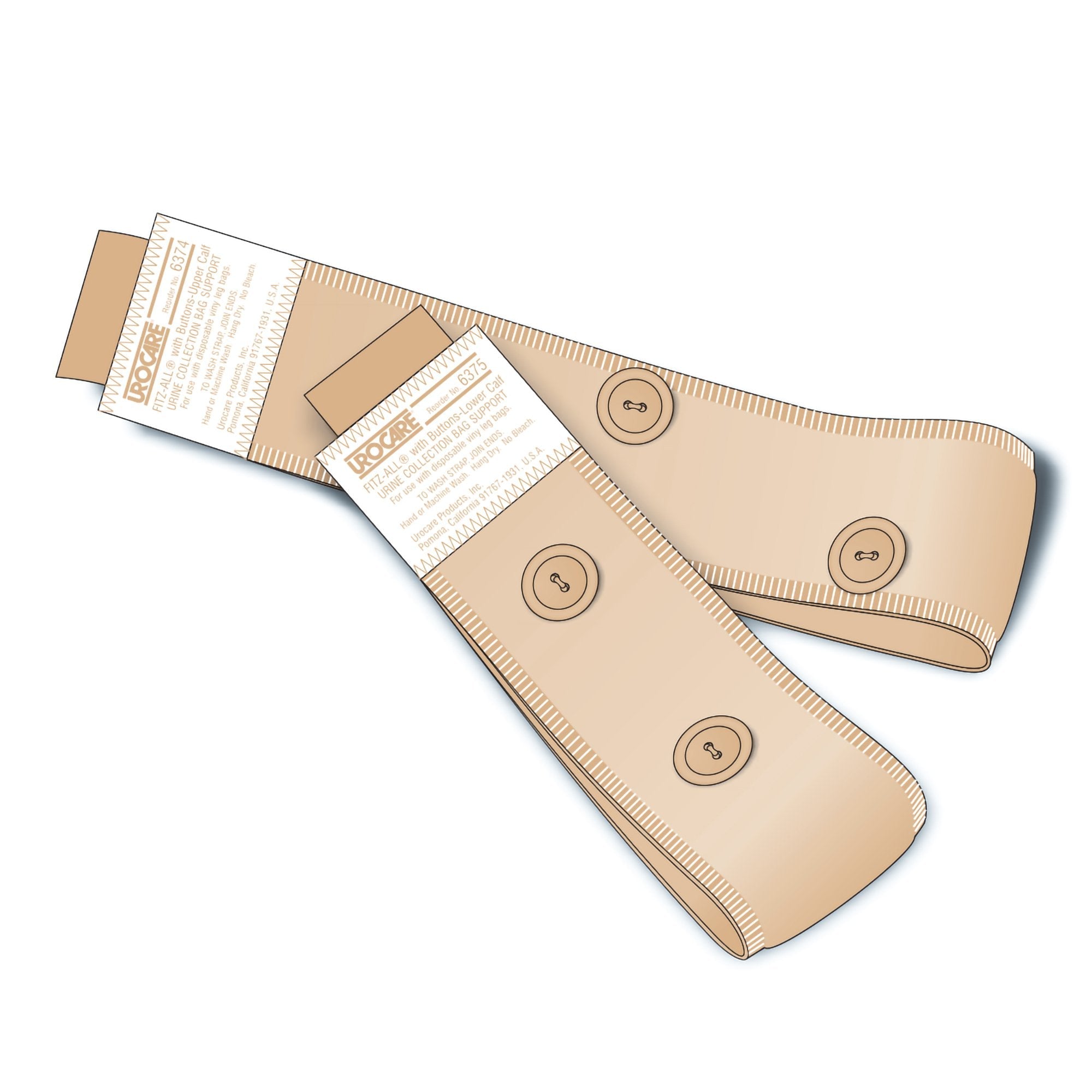 Fitz-All® Fabric Leg Straps with Buttons 6380