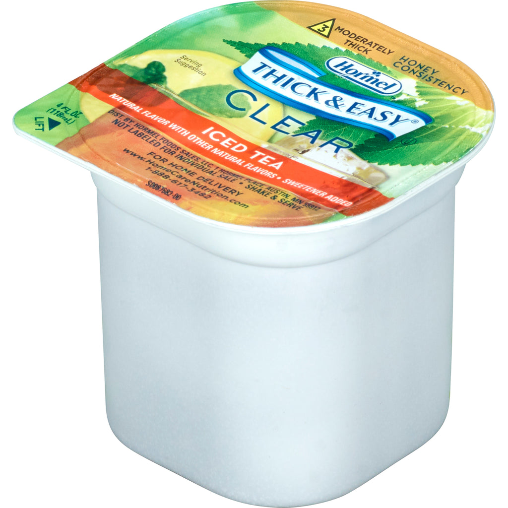Thick & Easy® Clear Honey Consistency Iced Tea Thickened Beverage, 4-ounce Cup 32870