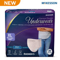 McKesson Premium Discreet Underwear for Women, Heavy Absorbency, Extra-Large UWDS-XLPINK