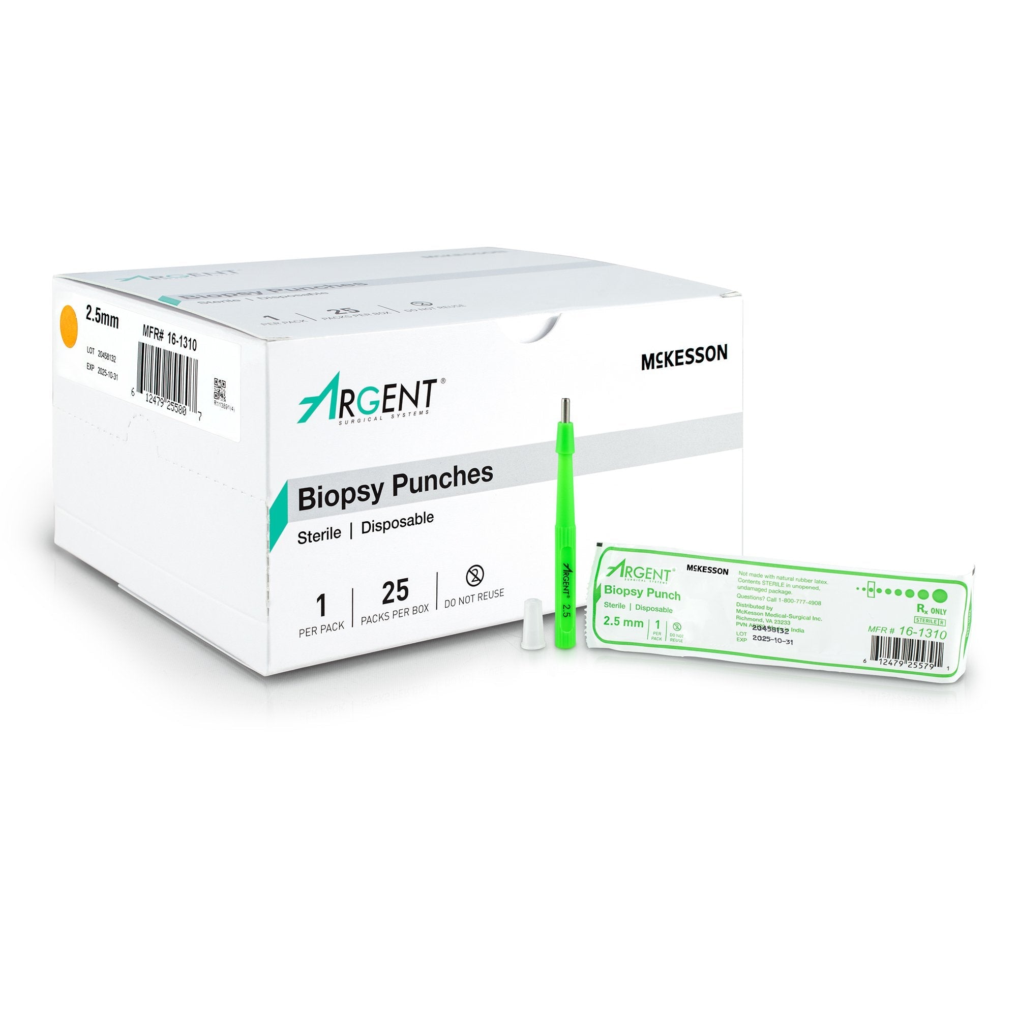Biopsy Punch McKesson Argent™ Dermal 2.5 mm 16-1310