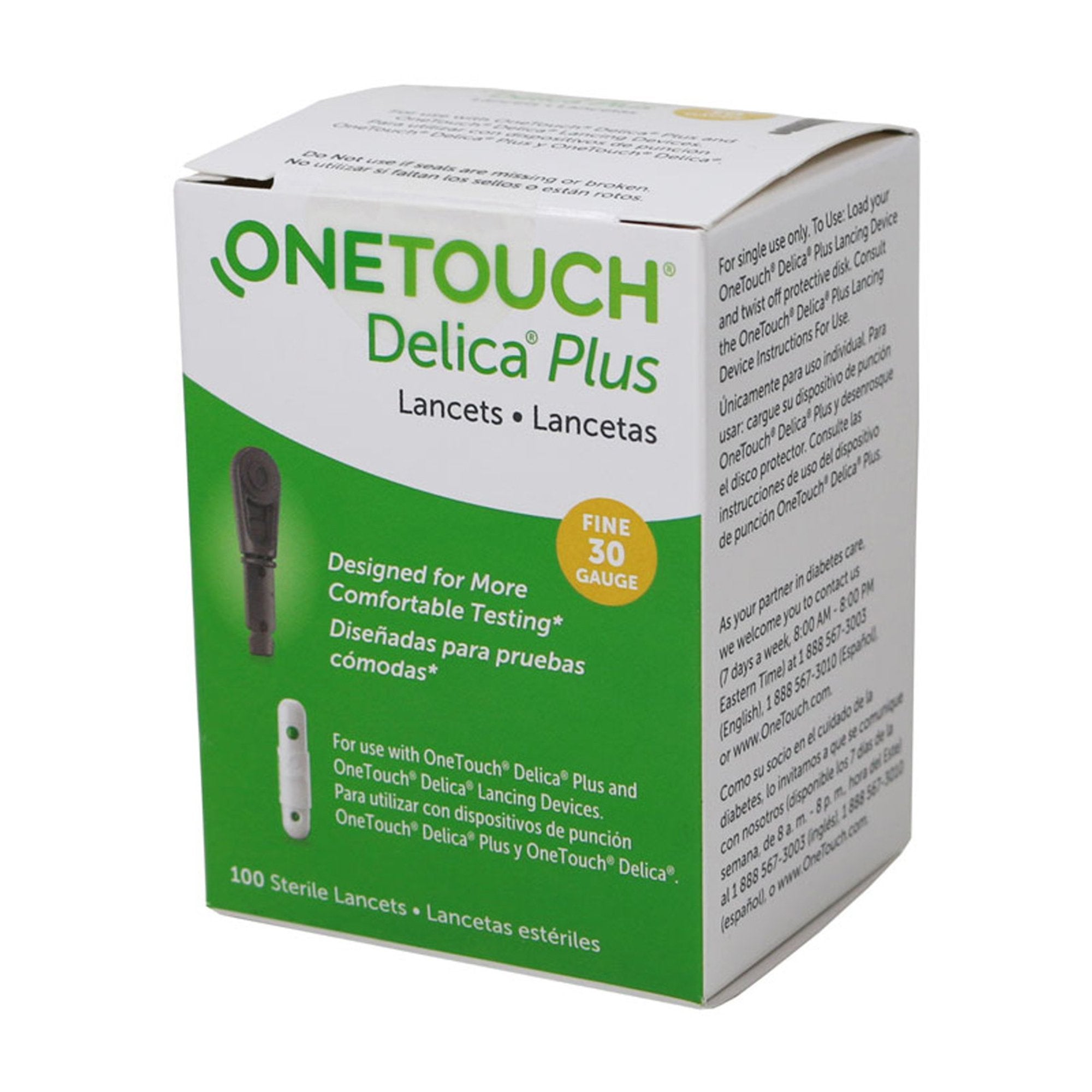 OneTouch® Delica® Plus Lancets, 30 Gauge 02401103
