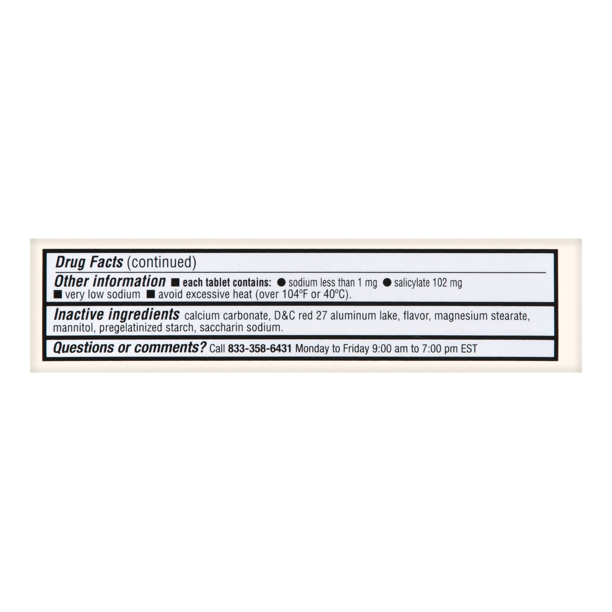 Foster & Thrive™ Stomach Relief 262 mg Bismuth Salicylate Chewable Tablets 70677108001