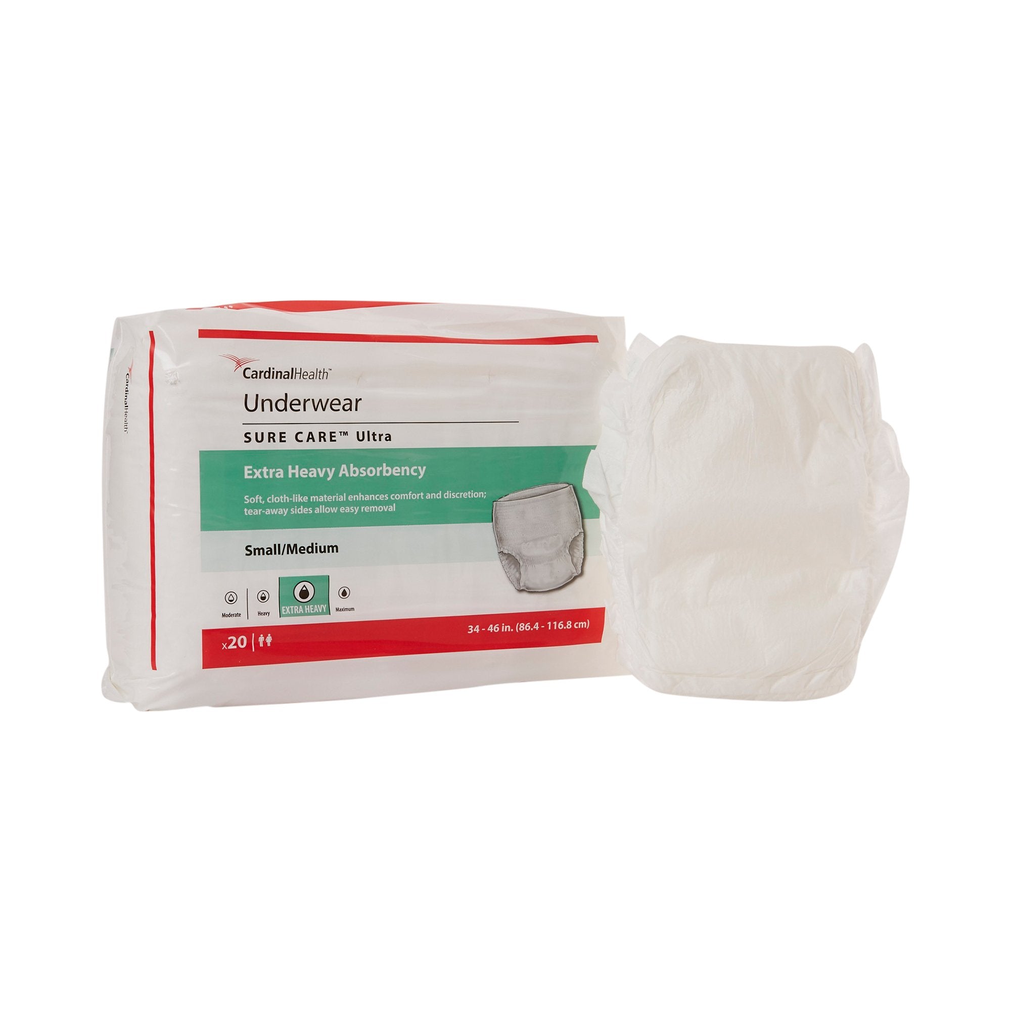 Sure Care™ Ultra Extra Heavy Absorbent Underwear, Small / Medium 1430A