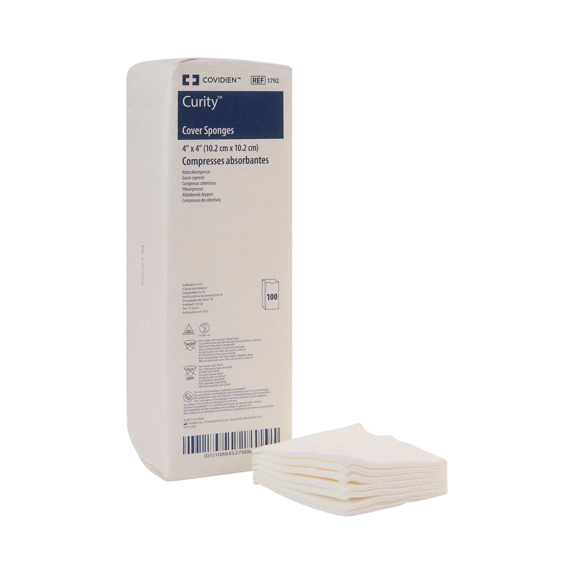 Curity™ Nonwoven Sponge, 4 x 4 Inch, 4-Ply 1792