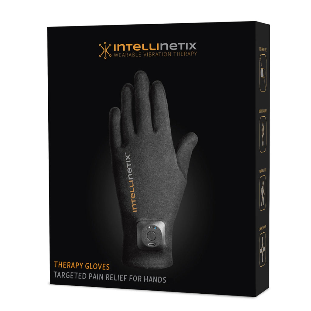 Intellinetix® Arthritis Vibrating Gloves, Large, Black 07232
