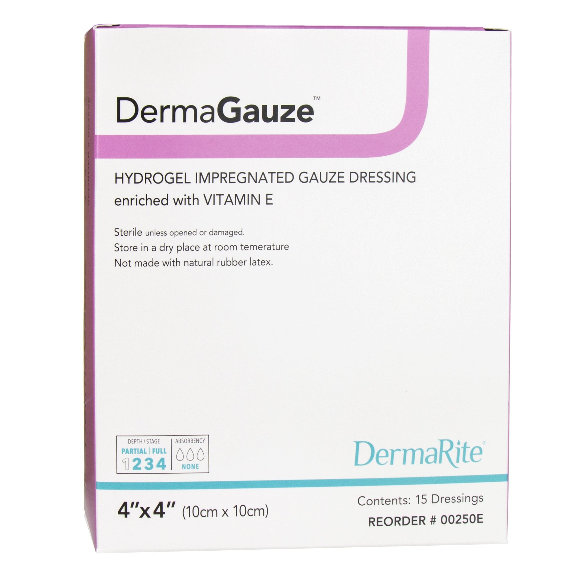 DermaGauze® Impregnated Dressing, 4 x 4 Inch 00250E