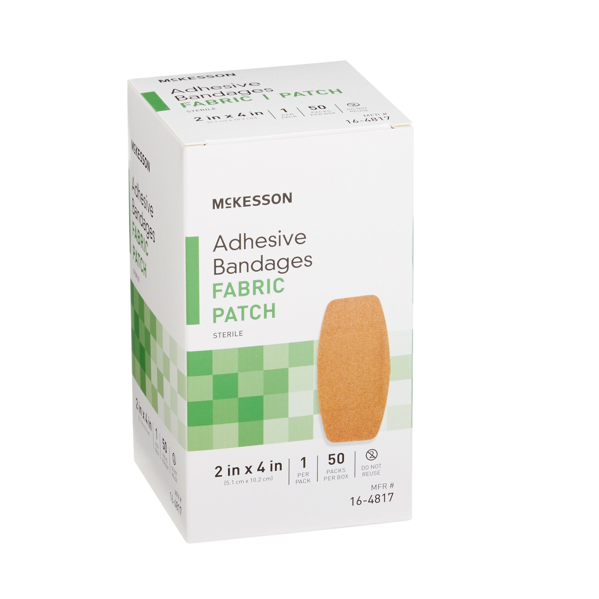 McKesson Tan Adhesive Strip, 2 x 4 Inch 16-4817