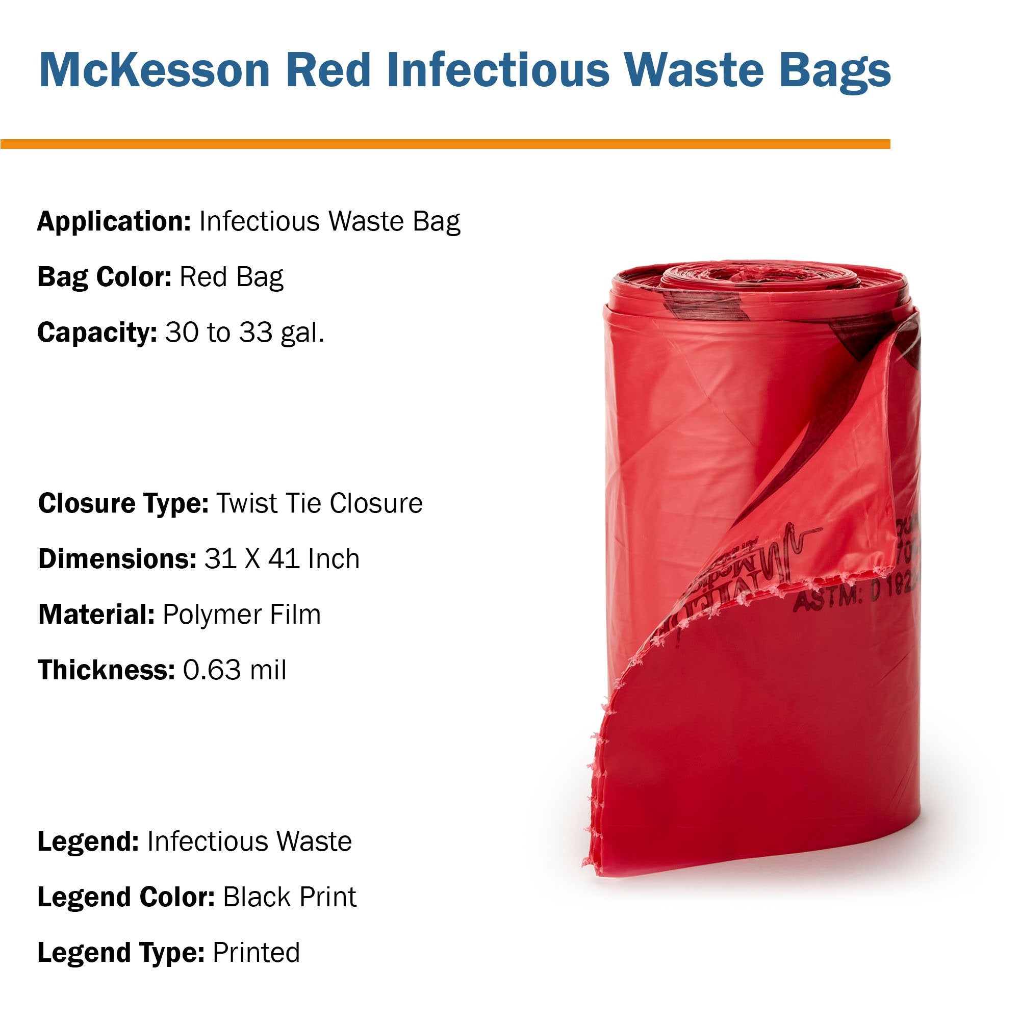 McKesson Infectious Waste Bag 03-4405