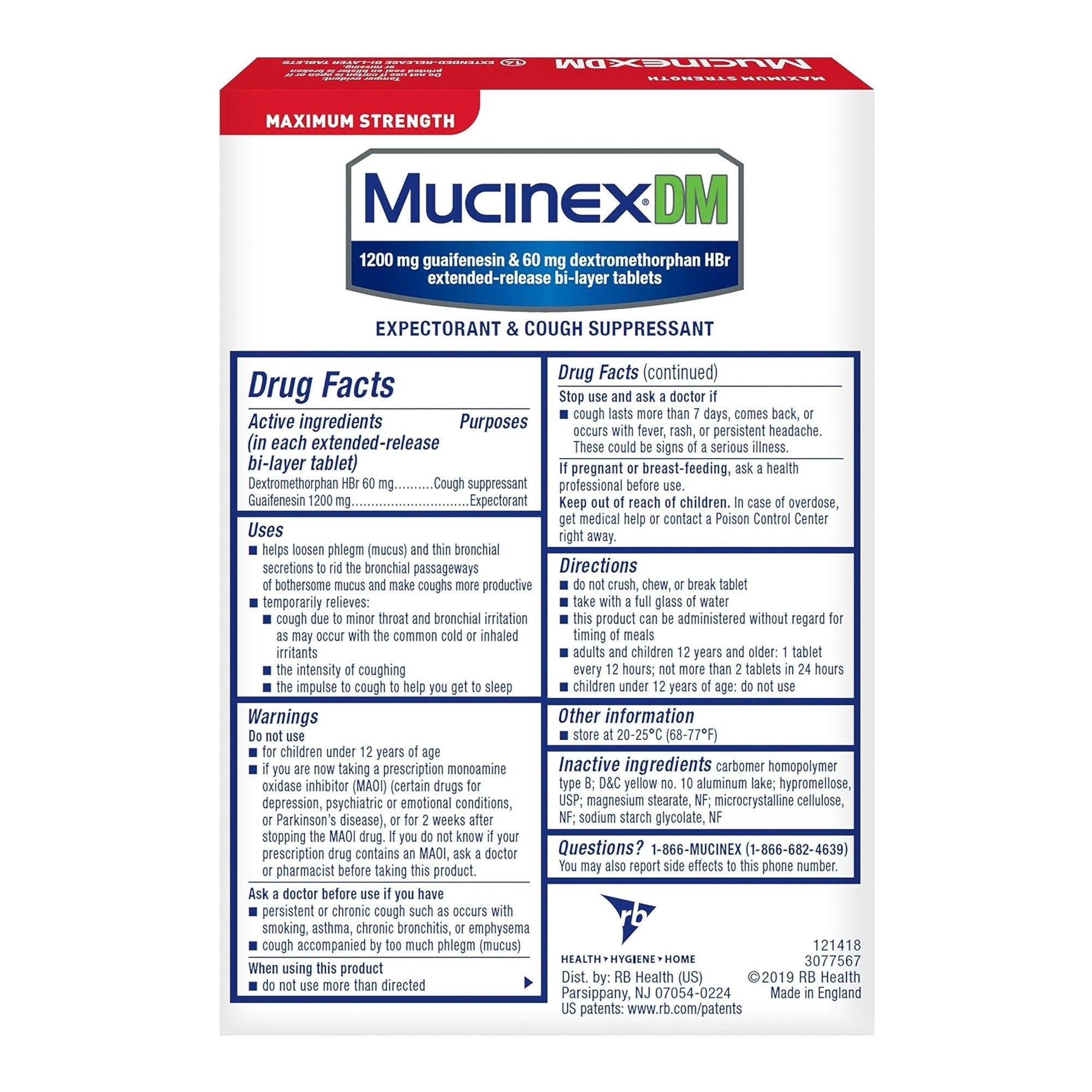 Mucinex® DM Cold and Cough Relief 63824007235