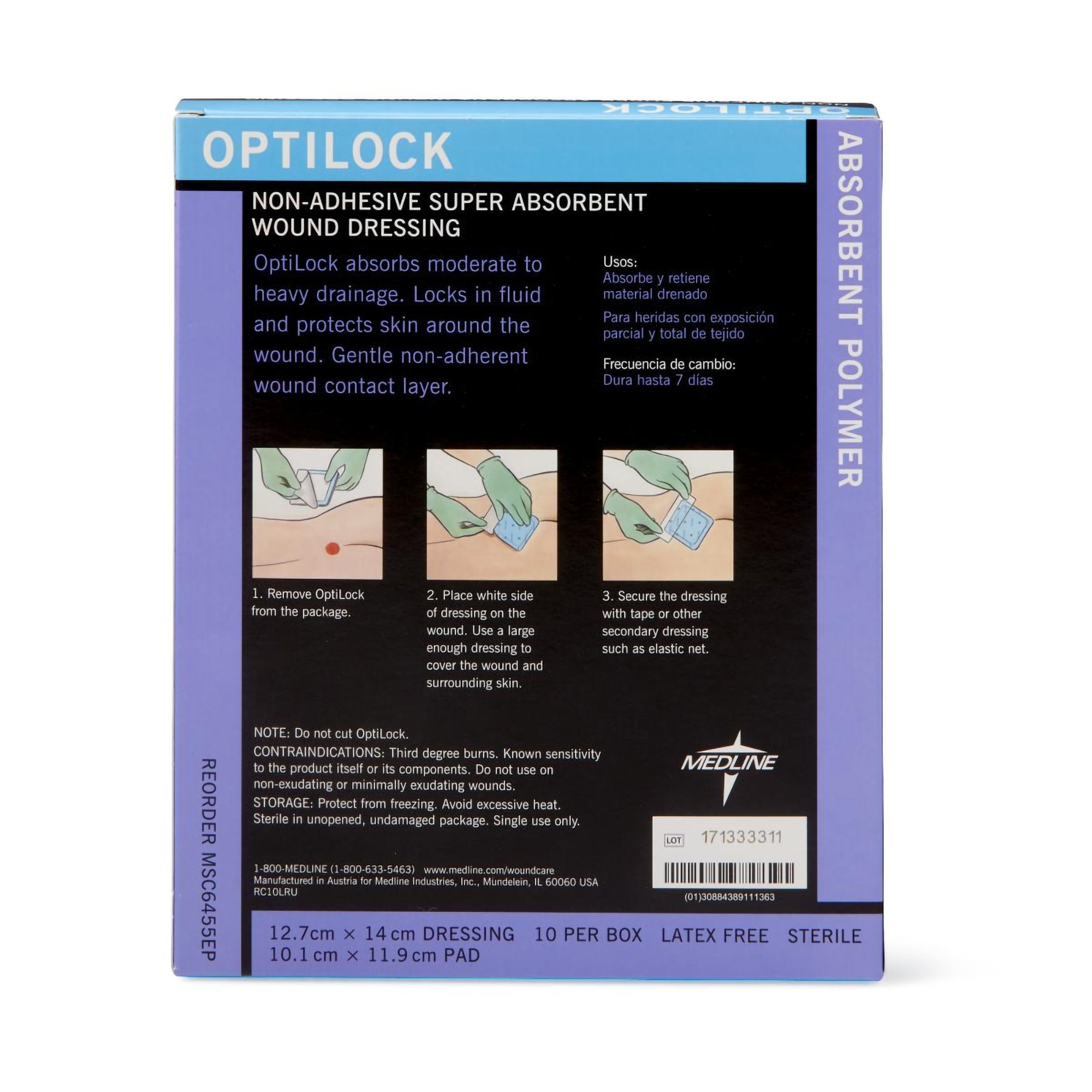 Optilock Nonadhesive Dressing, 5 x 5½ Inch MSC6455EP