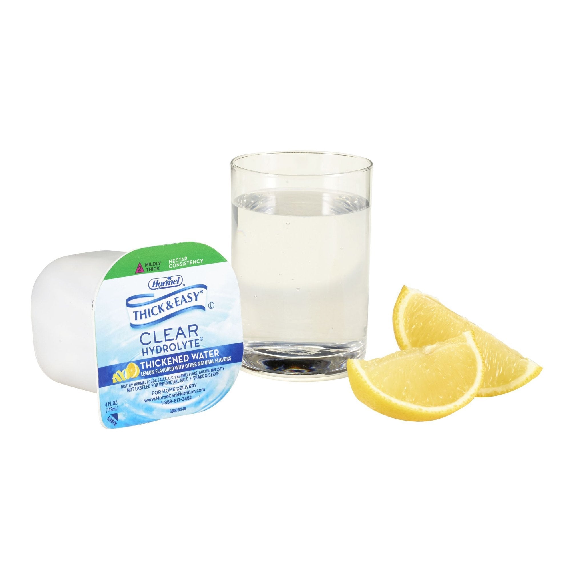 Thick & Easy® Hydrolyte® Nectar Consistency Lemon Thickened Water, 4-ounce Cup 23061