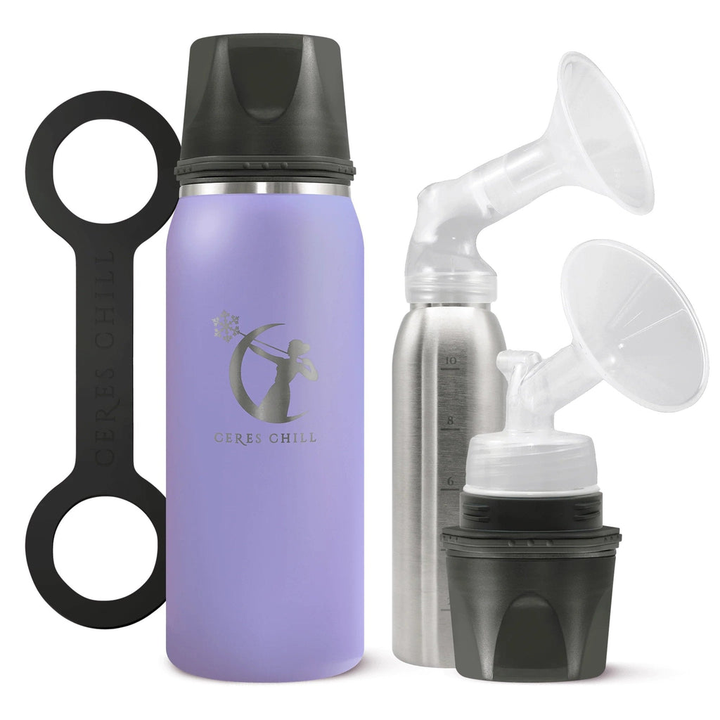 Ceres Chill OG Stainless Steel Breast Milk Chiller Container, Lavender CC-1-BC-L-UV