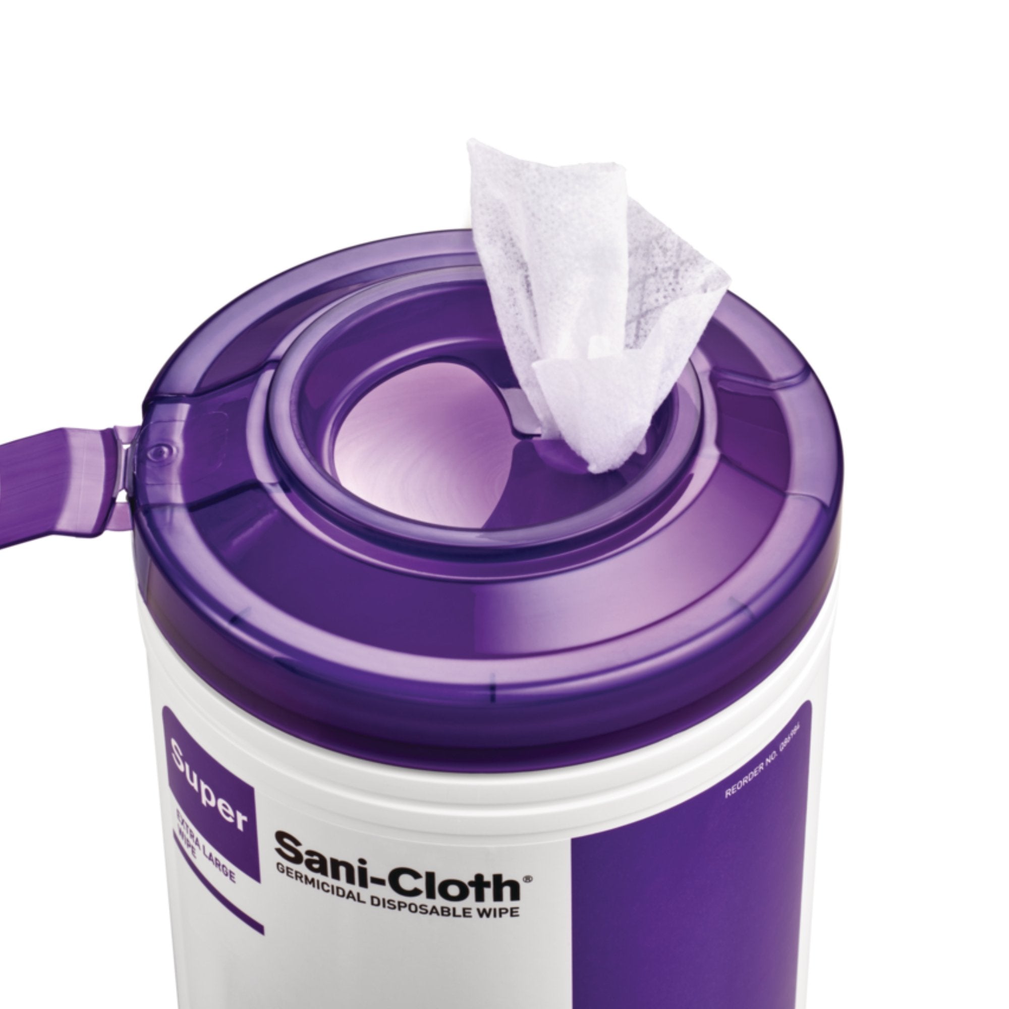 Super Sani-Cloth® Large Germicidal Disinfectant Wipes, Canister, 160 ct. Q55172