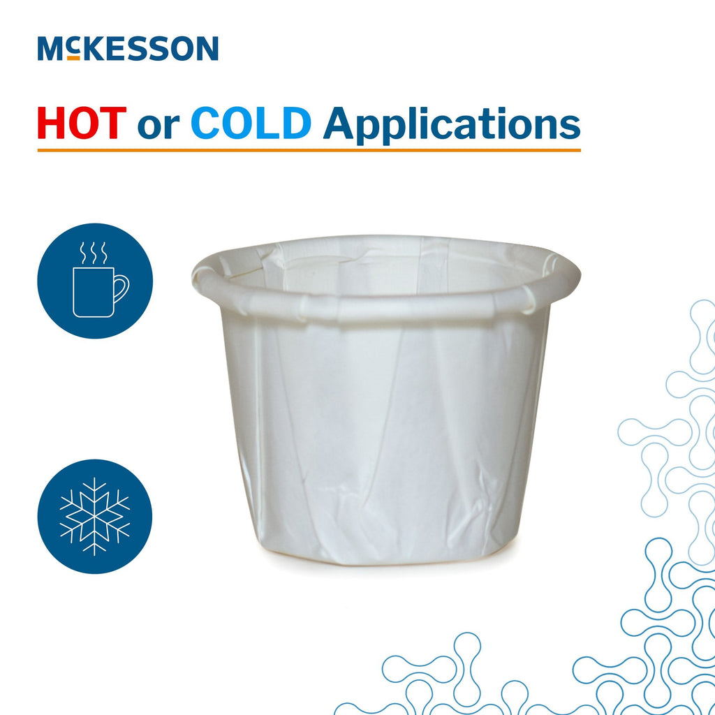 0.5 oz. Paper Souffle Cup White Disposable 16-050-2050